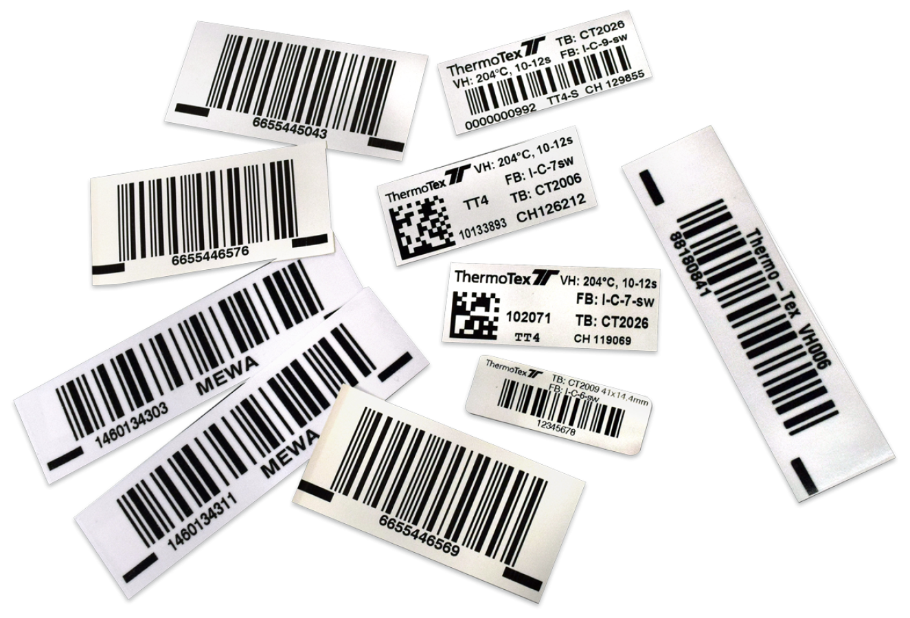Étiquettes à code-barres tissées » THERMOTEX NAGEL GmbH